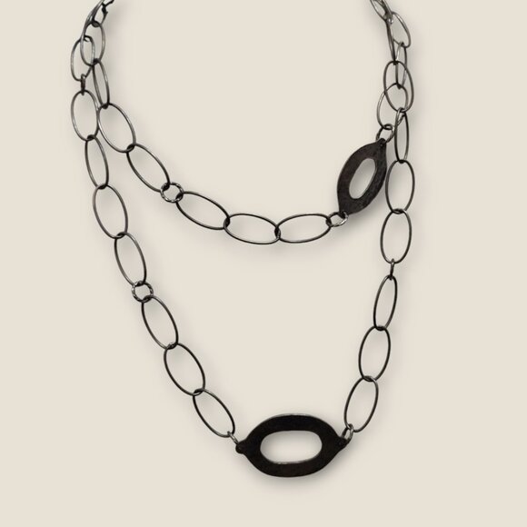 Silpada Sterling OxidizedLink Necklace